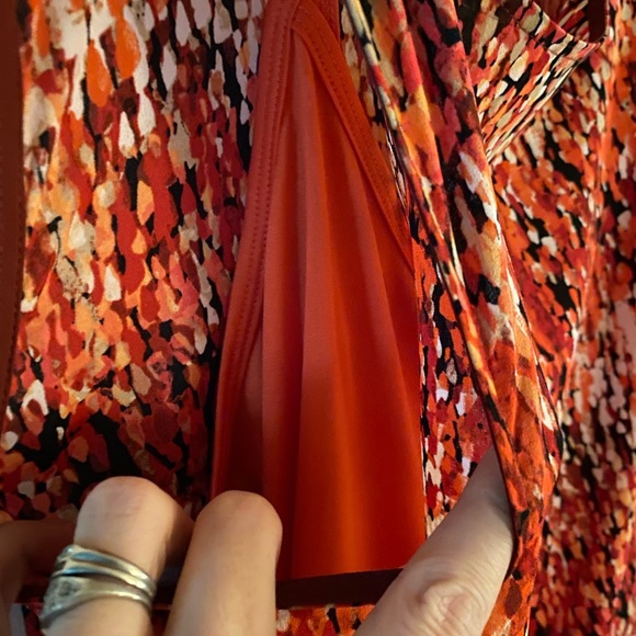 Ladies XL dressy tank with sewn in spaghetti strap camisole - Picture 11 of 13